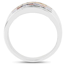 Load image into Gallery viewer, 1.69 Carat Genuine Multi Sapphire .925 Sterling Silver Ring