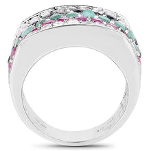 Load image into Gallery viewer, 4.28 Carat Genuine Multi Stone .925 Sterling Silver Ring