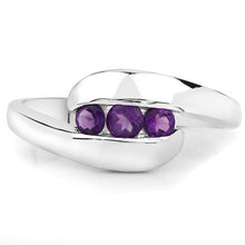Load image into Gallery viewer, 0.54 Carat Genuine Amethyst .925 Sterling Silver Ring