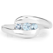 Load image into Gallery viewer, 0.74 Carat Genuine Blue Topaz .925 Sterling Silver Ring