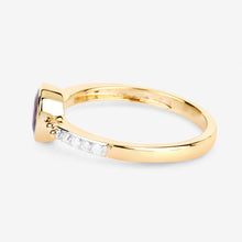 Load image into Gallery viewer, 1.00 Carat Genuine Ruby and White Diamond 14K Yellow Gold Ring