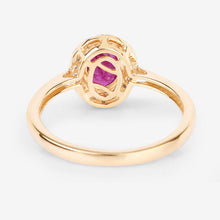 Load image into Gallery viewer, 1.06 Carat Genuine Ruby and White Diamond 14K Yellow Gold Ring