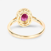 Load image into Gallery viewer, 1.83 Carat Genuine Ruby and White Diamond 14K Yellow Gold Ring