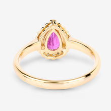 Load image into Gallery viewer, 0.94 Carat Genuine Ruby and White Diamond 14K Yellow Gold Ring