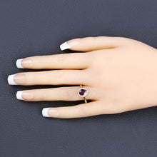 Load image into Gallery viewer, 1.30 Carat Genuine Ruby and White Diamond 14K Yellow Gold Ring