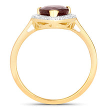 Load image into Gallery viewer, 2.19 Carat Genuine Ruby and White Diamond 14K Yellow Gold Ring