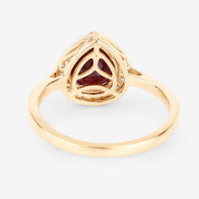 Load image into Gallery viewer, 2.19 Carat Genuine Ruby and White Diamond 14K Yellow Gold Ring