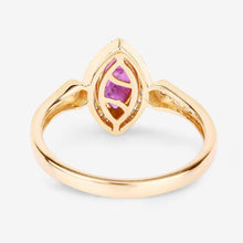 Load image into Gallery viewer, 0.96 Carat Genuine Ruby and White Diamond 14K Yellow Gold Ring