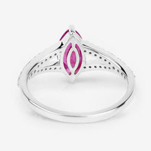 Load image into Gallery viewer, 1.58 Carat Genuine Ruby and White Diamond 14K White Gold Ring