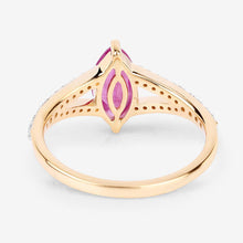Load image into Gallery viewer, 1.58 Carat Genuine Ruby and White Diamond 14K Yellow Gold Ring