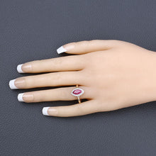 Load image into Gallery viewer, 1.57 Carat Genuine Ruby and White Diamond 14K Yellow Gold Ring