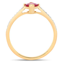 Load image into Gallery viewer, 1.51 Carat Genuine Ruby and White Diamond 14K Yellow Gold Ring