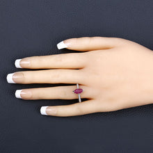 Load image into Gallery viewer, 1.51 Carat Genuine Ruby and White Diamond 14K Yellow Gold Ring