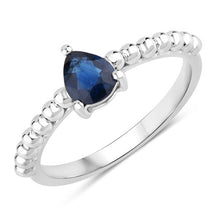 Load image into Gallery viewer, 0.50 Carat Genuine Blue Sapphire 14K White Gold Ring