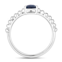 Load image into Gallery viewer, 0.50 Carat Genuine Blue Sapphire 14K White Gold Ring