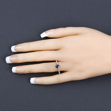 Load image into Gallery viewer, 0.50 Carat Genuine Blue Sapphire 14K White Gold Ring