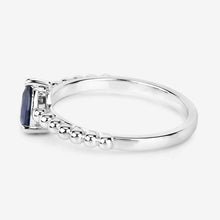 Load image into Gallery viewer, 0.50 Carat Genuine Blue Sapphire 14K White Gold Ring