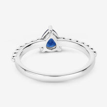 Load image into Gallery viewer, 0.50 Carat Genuine Blue Sapphire 14K White Gold Ring