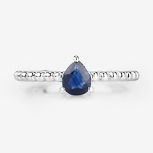 Load image into Gallery viewer, 0.50 Carat Genuine Blue Sapphire 14K White Gold Ring