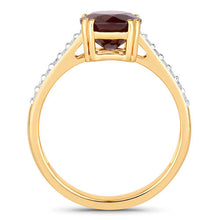 Load image into Gallery viewer, 2.20 Carat Genuine Ruby and White Diamond 14K Yellow Gold Ring