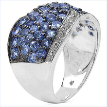 Load image into Gallery viewer, 2.50 Carat Genuine Tanzanite & White Topaz .925 Sterling Silver Ring
