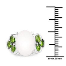 Load image into Gallery viewer, 4.52 Carat Genuine Opal and Chrome Diopside .925 Sterling Silver Ring