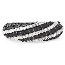 Load image into Gallery viewer, 1.25 Carat Genuine Black Diamond & White Diamond .925 Sterling Silver Ring