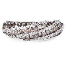 Load image into Gallery viewer, 1.25 Carat Genuine Champagne Diamond & White Diamond .925 Sterling Silver Ring