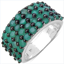 Load image into Gallery viewer, 2.99 Carat Genuine Emerald .925 Sterling Silver Ring
