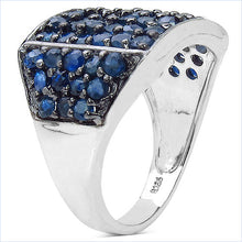 Load image into Gallery viewer, 2.86 Carat Genuine Blue Sapphire .925 Sterling Silver Ring