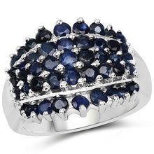 Load image into Gallery viewer, 2.70 Carat Genuine Blue Sapphire .925 Sterling Silver Ring