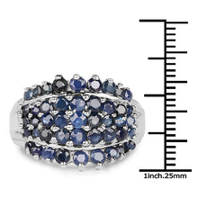 Load image into Gallery viewer, 2.70 Carat Genuine Blue Sapphire .925 Sterling Silver Ring