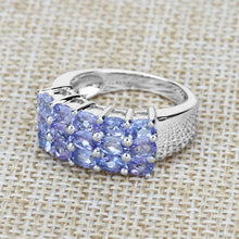 Load image into Gallery viewer, 2.55 Carat Genuine Tanzanite .925 Sterling Silver Ring