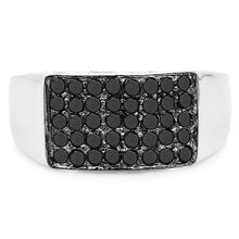Load image into Gallery viewer, 0.43 Carat Genuine Black Diamond .925 Sterling Silver Ring