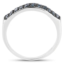Load image into Gallery viewer, 0.40 Carat Genuine Blue Diamond .925 Sterling Silver Ring