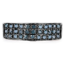 Load image into Gallery viewer, 0.40 Carat Genuine Blue Diamond .925 Sterling Silver Ring