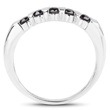 Load image into Gallery viewer, 0.50 Carat Genuine Black Diamond .925 Sterling Silver Ring
