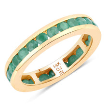 Load image into Gallery viewer, 1.43 Carat Genuine Emerald 14K Yellow Gold Ring