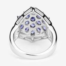 Load image into Gallery viewer, 2.41 Carat Genuine Tanzanite and White Topaz .925 Sterling Silver Ring