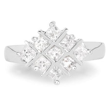 Load image into Gallery viewer, 1.08 Carat Genuine White Sapphire .925 Sterling Silver Ring
