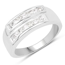Load image into Gallery viewer, 0.70 Carat Genuine White Sapphire .925 Sterling Silver Ring