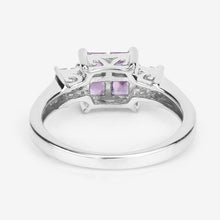 Load image into Gallery viewer, 0.96 Carat Genuine Pink Sapphire .925 Sterling Silver Ring