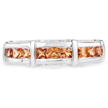 Load image into Gallery viewer, 1.08 Carat Genuine Orange Sapphire .925 Sterling Silver Ring