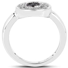 Load image into Gallery viewer, 0.20 Carat Genuine Black Diamond and White Diamond .925 Sterling Silver Ring