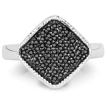 Load image into Gallery viewer, 0.24 Carat Genuine Black Diamond .925 Sterling Silver Ring