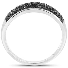 Load image into Gallery viewer, 0.43 Carat Genuine Black Diamond .925 Sterling Silver Ring