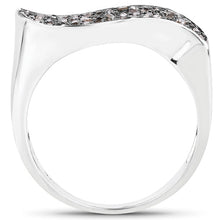 Load image into Gallery viewer, 0.21 Carat Genuine Champagne Diamond .925 Sterling Silver Ring