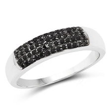 Load image into Gallery viewer, 0.22 Carat Genuine Black Diamond .925 Sterling Silver Ring