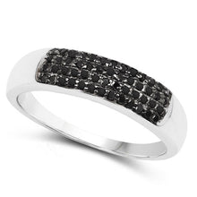 Load image into Gallery viewer, 0.22 Carat Genuine Black Diamond .925 Sterling Silver Ring