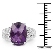 Load image into Gallery viewer, 6.50 Carat Genuine Amethyst .925 Sterling Silver Ring